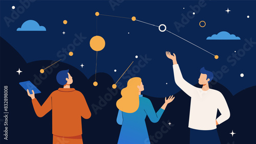 Gazing at the stars clients are led in the ancient art of constellation mapping identifying and visualizing past memories and experiences through the. Vector illustration