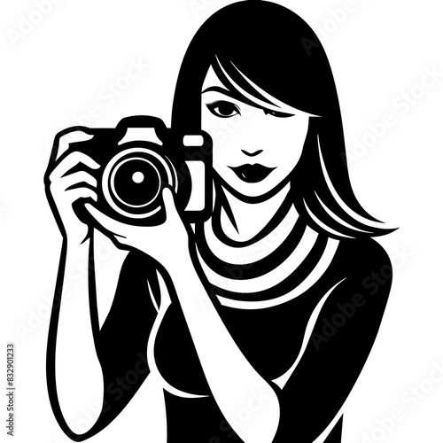 photographer woman silhouette