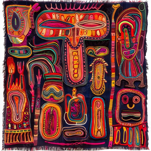 Panama Mola Tapestry 