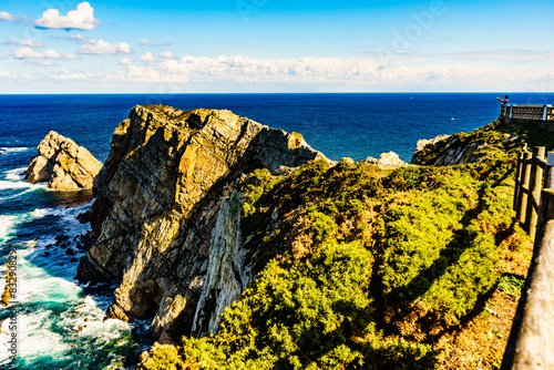 Coast at the Cabo de Penas in Asturias, Spain photo