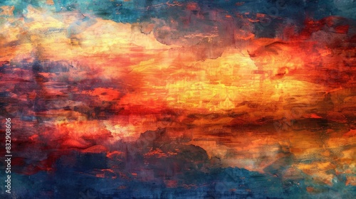Spectral Clouds Breakaway to the Real World Collection Artistic Representation of Dreamlike Sunset and Sunrise Hues and Patterns Ideal for Landscape Art Fantasy and Creative Projects photo
