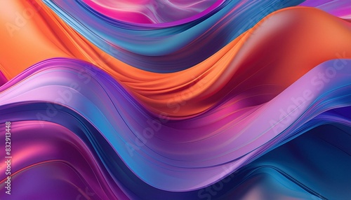 An abstract dynamic ribbon background that imitates cloth folders in colors of 90th