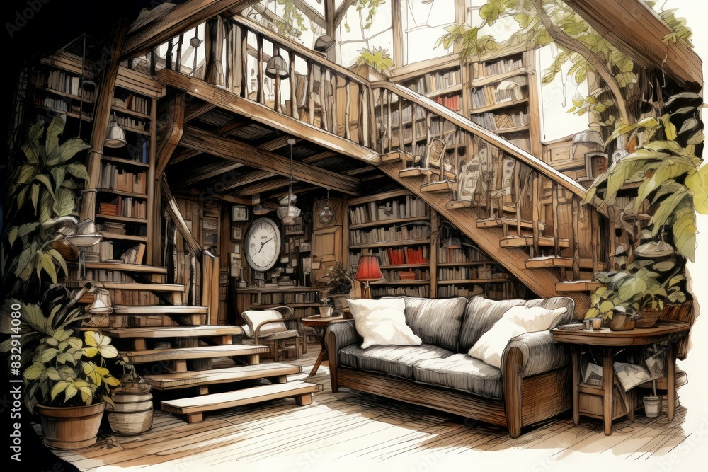Fototapeta premium Summer reading - Generative AI
