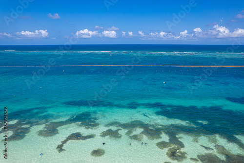 Aerial view of Puerto Morelos  Mexico