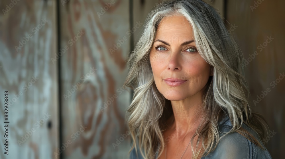 Fototapeta premium Beautiful Mature Woman with Skincare