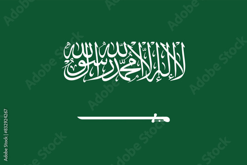 Foto Vector flag of Saudi Arabia