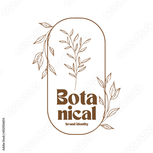 botanical logo design for graphic designer or flower store identity