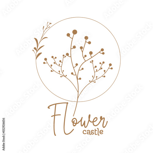 botanical logo design for graphic designer or flower store identity