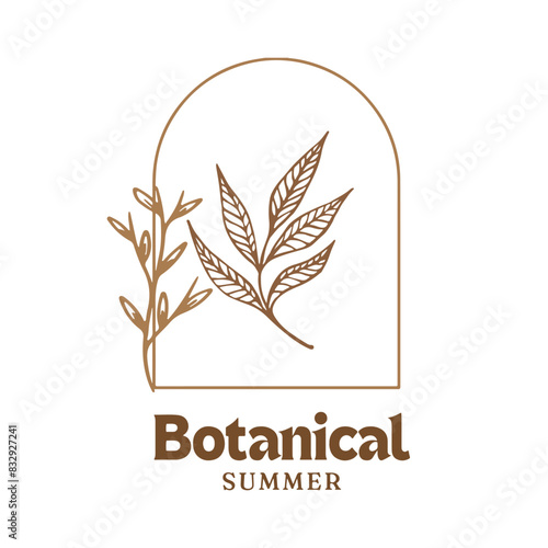 botanical logo design for graphic designer or flower store identity