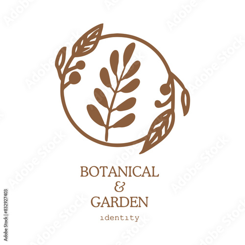 botanical logo design for graphic designer or flower store identity