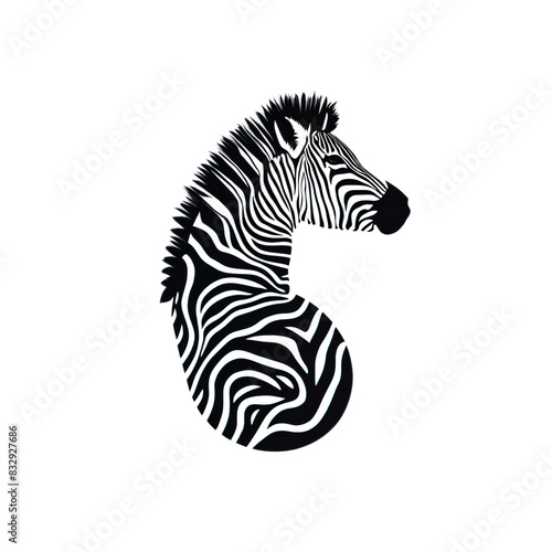 Wallpaper Mural zebra head vector art Torontodigital.ca