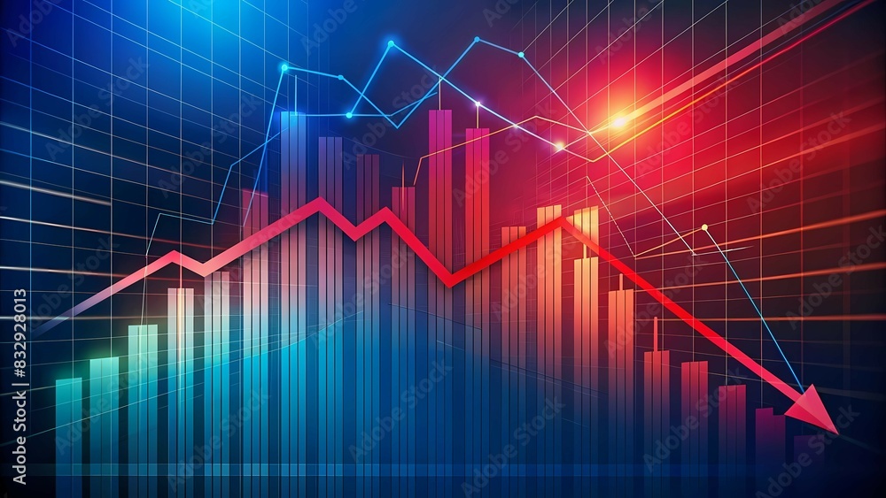A business finance graph depicts a falling stock market. Understanding how to interpret this data allows investors to make informed decisions. A business finance graph depicts a falling stock market. Understanding how to interpret this data allows investors to make informed decisions.