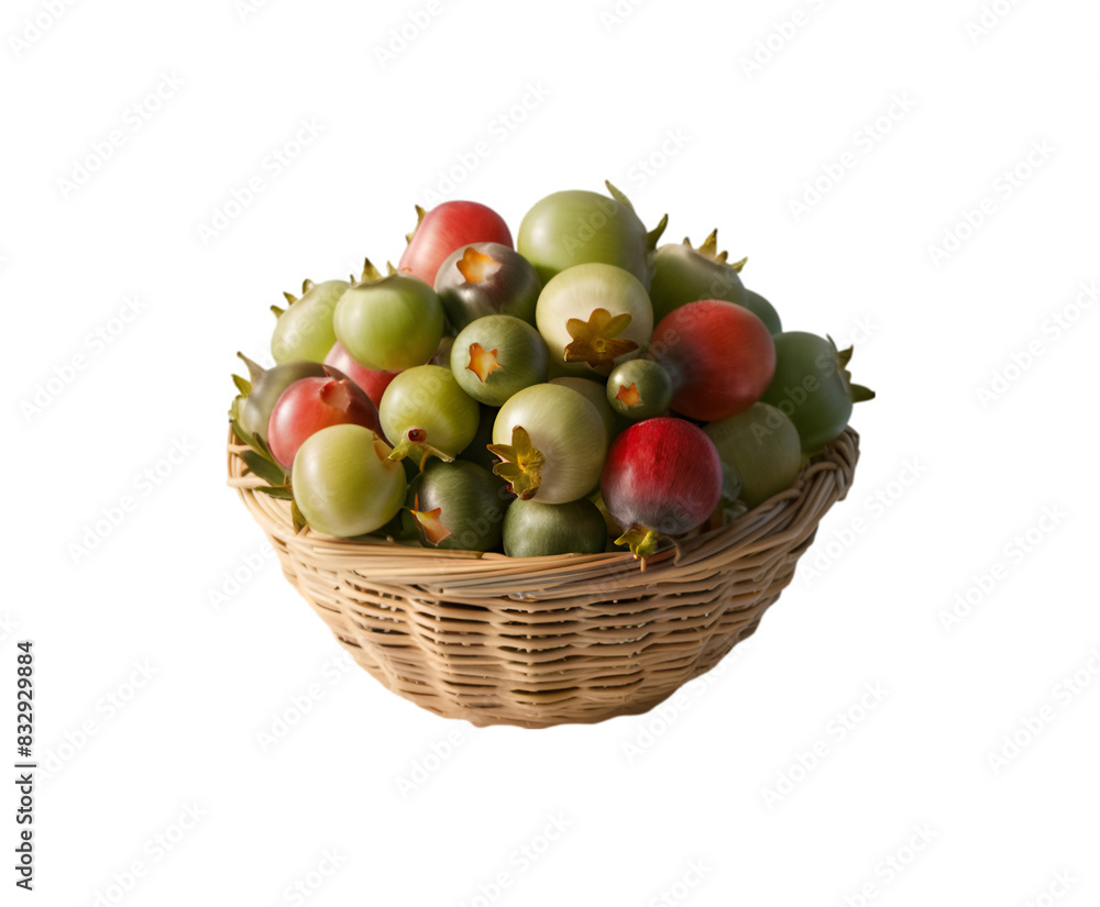 Amla Indian gooseberry fruits wooden with leaves isolated transparent background Ai generative. Amla Indian gooseberry fruits wooden with leaves isolated transparent background Ai generative.
