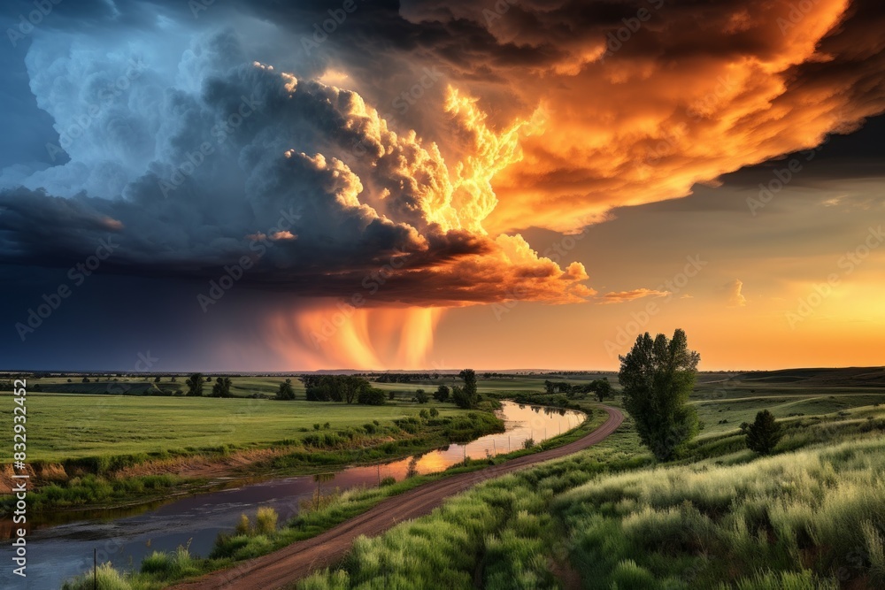 Obraz premium Summer storms - Generative AI