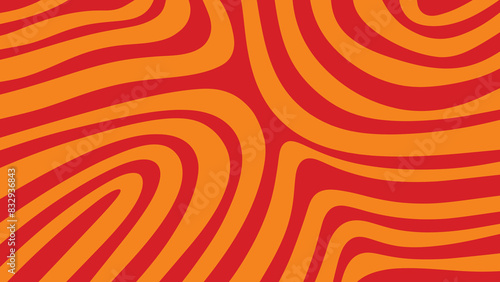 red orange abstract background with wave seamless pattern