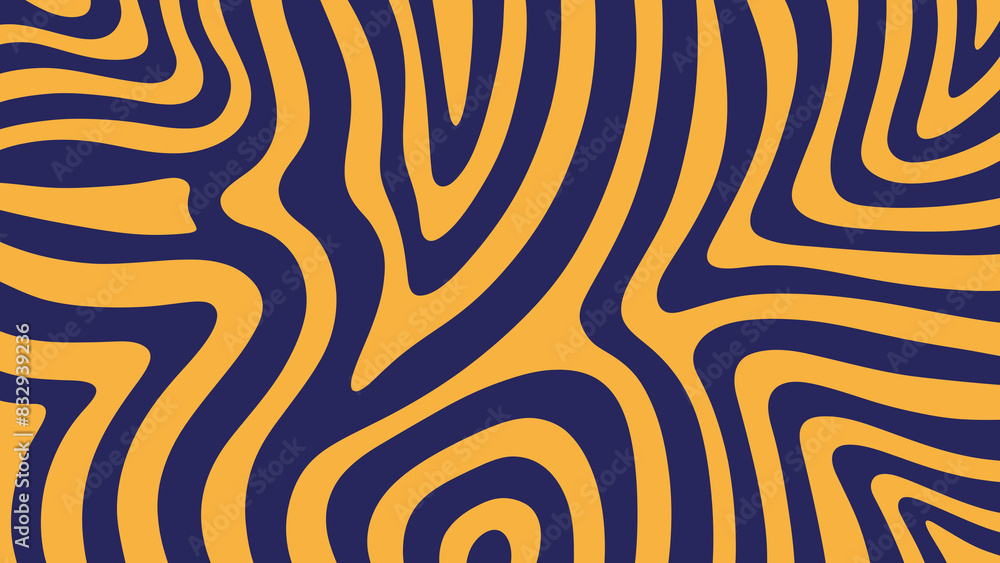 yellow and blue abstract background with zebra skin pattern