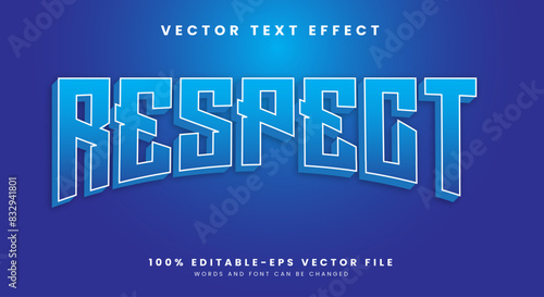 Respect 3d editable text effect Template