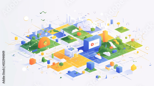 ビジネス動画のタイトル風イラスト