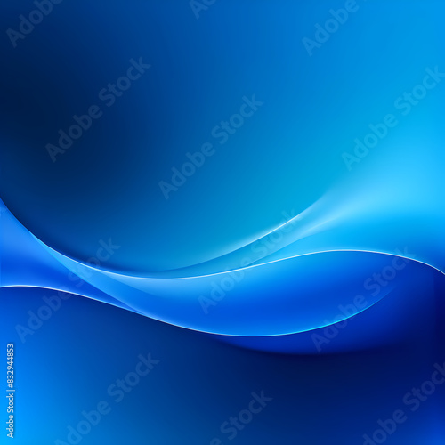 deep blue and light blue gradation background  wavy lines and gradations  dynamic shape