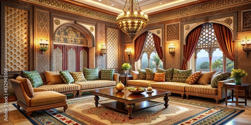 Arabian-style living room in a family home