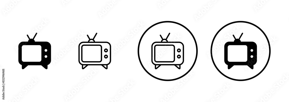TV icon vector isolated on white background. Television icon TV icon vector isolated on white background. Television icon