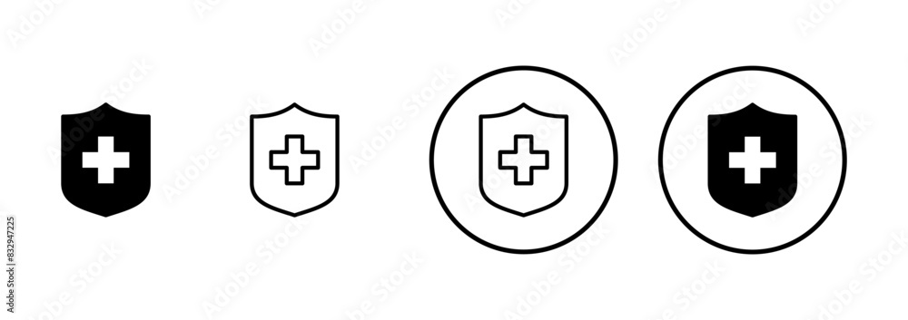Health insurance icon vector isolated on white background. Insurance health document icon Health insurance icon vector isolated on white background. Insurance health document icon