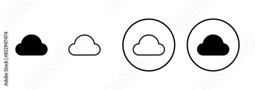 Cloud icon vector isolated on white background. cloud computing icon