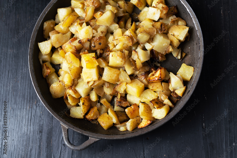 rustic pan fried potatoes