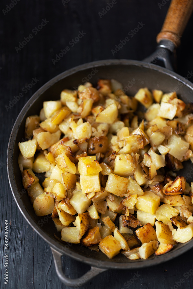 rustic pan fried potatoes