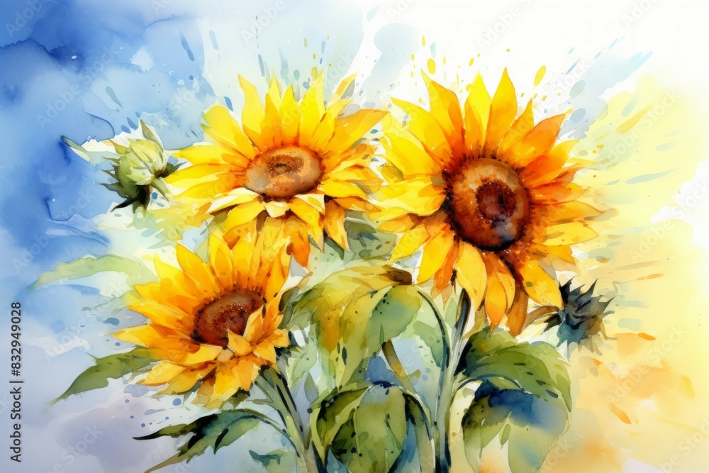 Summer sunflowers - Generative AI Summer sunflowers - Generative AI