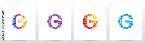 Sphere Disco Ball Letter Initial Logo Design G