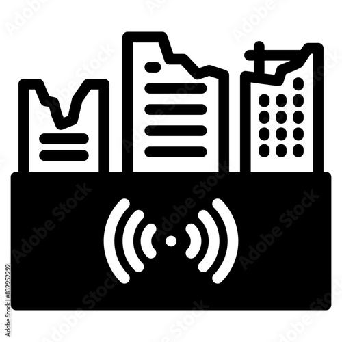 the building was destroyed by the earthquake icon