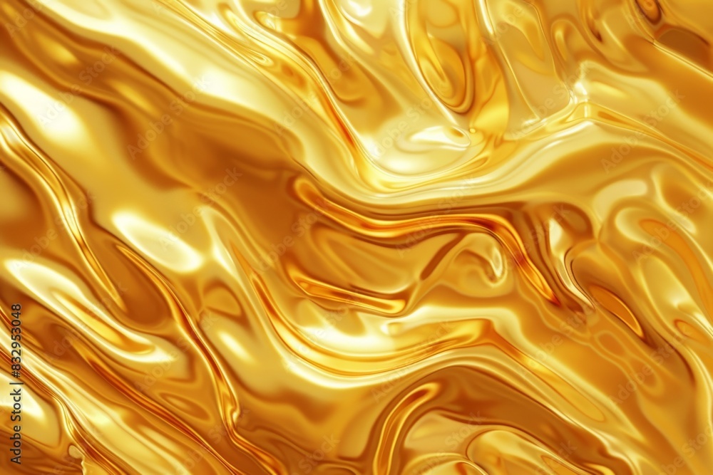 Background with flowing liquid gold texture. Background with flowing liquid gold texture.