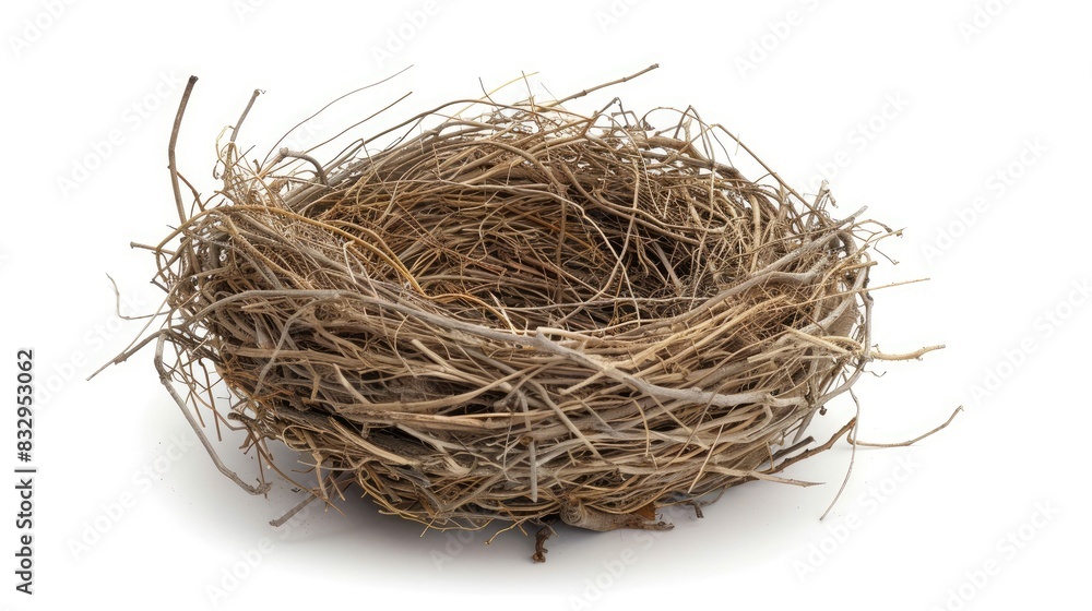 Bird s nest isolated on a white background
