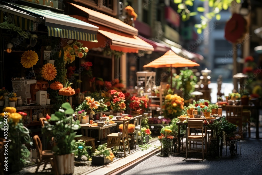 Summer street scenes - Generative AI