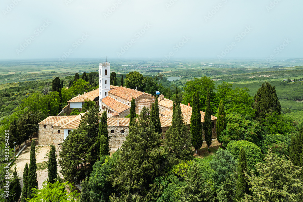 Monastery of Ardenica from a drone, Lushnje, Albania Monastery of Ardenica from a drone, Lushnje, Albania