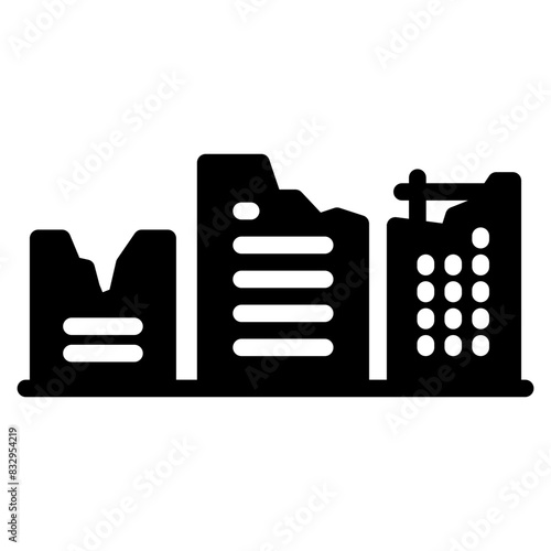 the building was destroyed by the earthquake icon