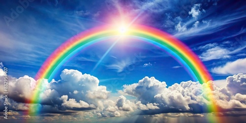 Bright and pale color rainbow for hopes and dreams photo