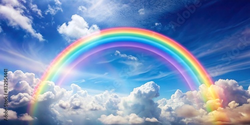 Bright and pale color rainbow for hopes and dreams © surapong