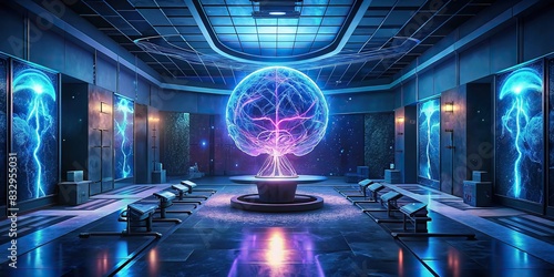 A glowing image of a modern neurology department photo