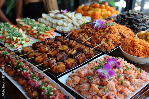 Assorted Foods Spread Out on a Table