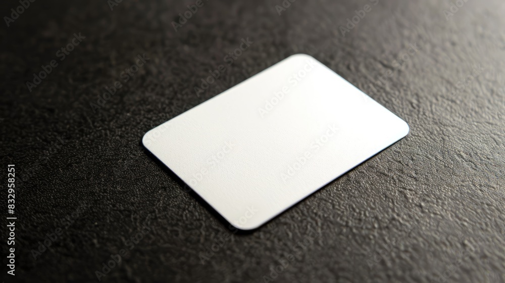 A sticker in the shape of a white rectangle A sticker in the shape of a white rectangle