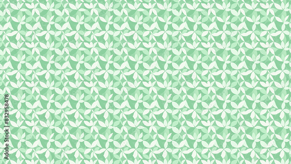 Light green and white geometric leaf pattern Light green and white geometric leaf pattern