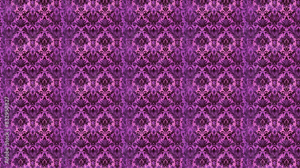 Purple Floral Damask Pattern Purple Floral Damask Pattern