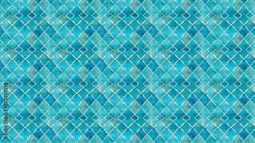 Fototapeta premium Blue Geometric Pattern Background