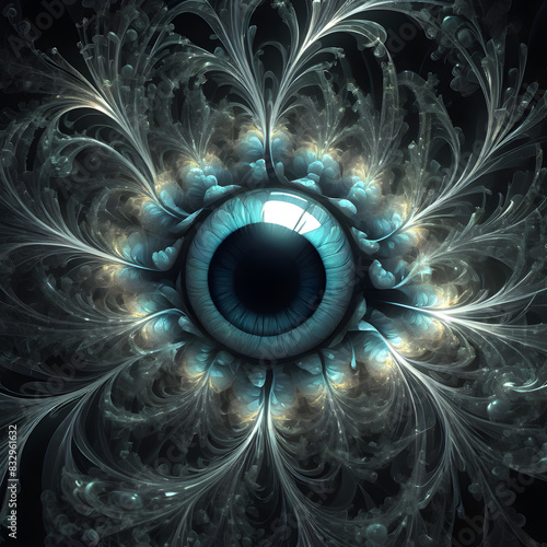 abstract fractal background with eye © Awais05