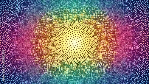 Vector stipple effect background with noise grain texture in pointillism dots gradient pattern