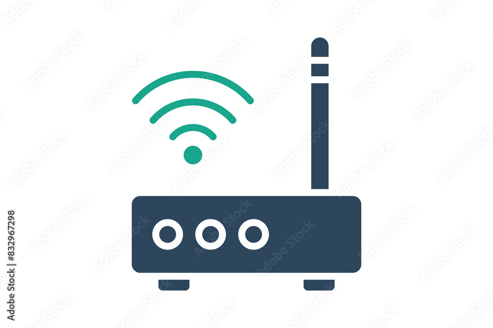 Broadband icon. internet with signal. icon related to utilities. solid icon style. utilities elements vector illustration Broadband icon. internet with signal. icon related to utilities. solid icon style. utilities elements vector illustration