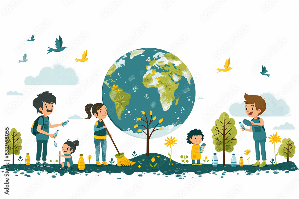 Fototapeta premium “Global Conservation Efforts - Nurturing Earth’s Environment”