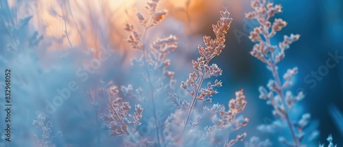 amazing nature closeup wallpaper with plant details over a blurry sparkling background, amazing light and depth